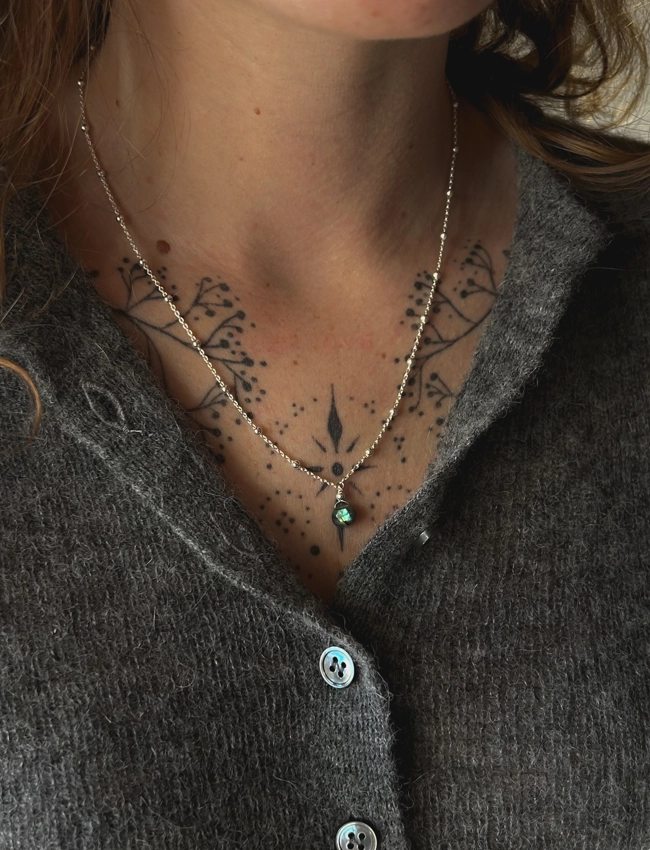 collana goccia - Labradorite